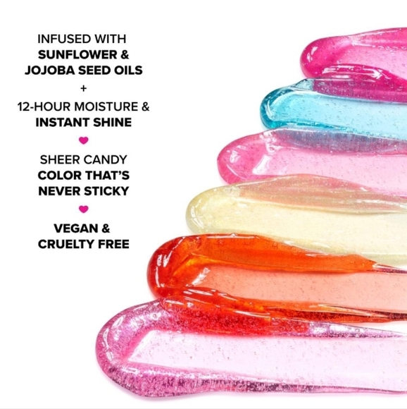 Too faced kissing lip jelly gloss Birthday kiss purple shimmer - Picture 4 of 4